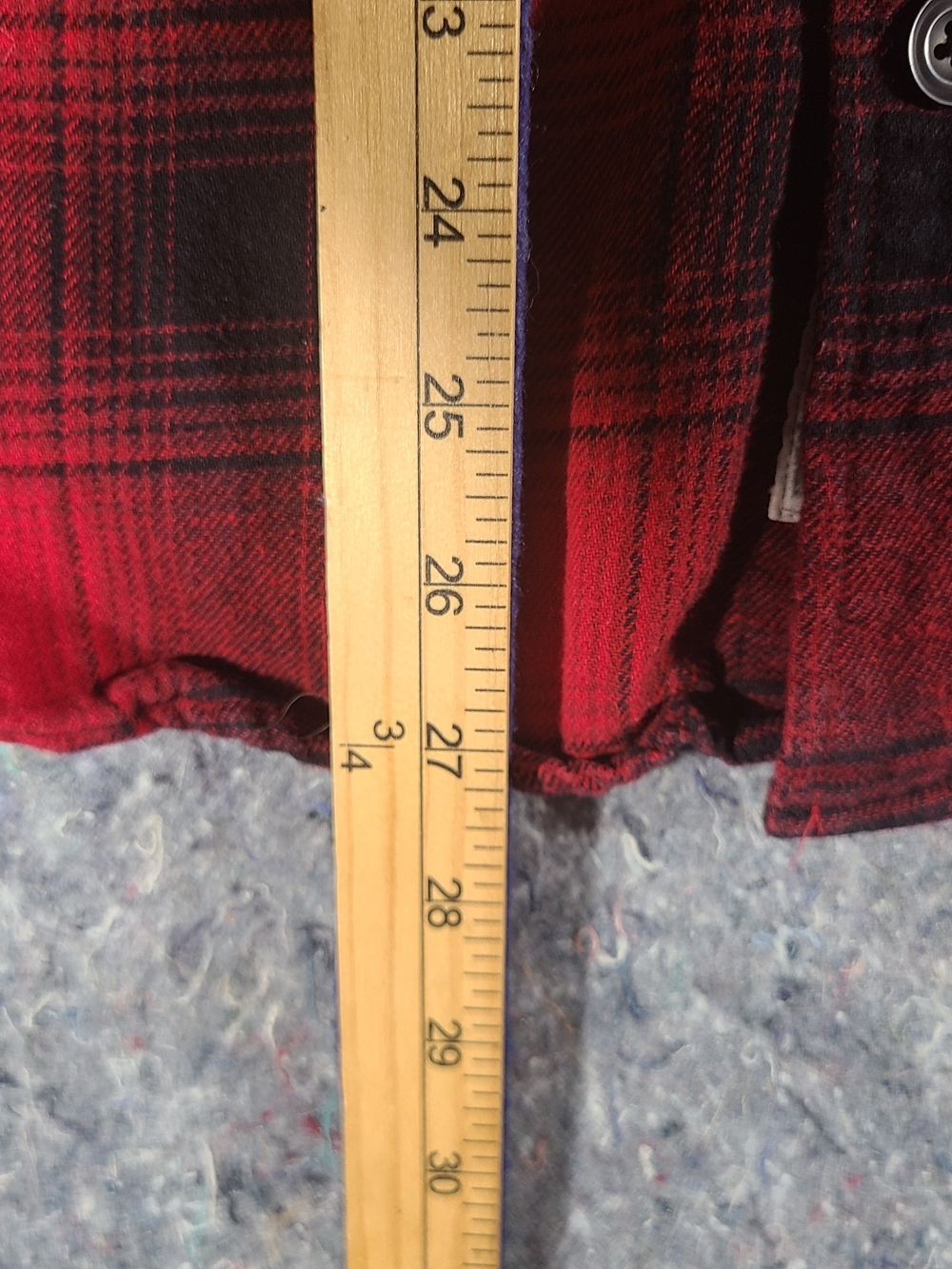 Field & Stream Original Outfitter Flannel Shirt Mens Large Red Black Plaid - Picture 3 of 5
